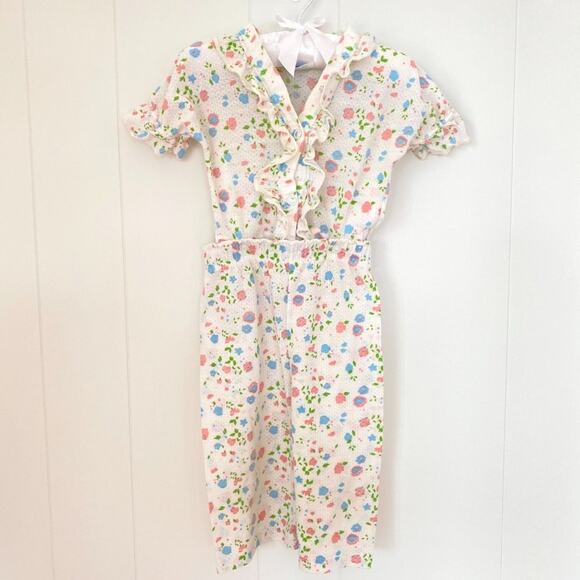 Vintage Carter's White Floral Pajama Set 1 Year - Picture 1 of 9
